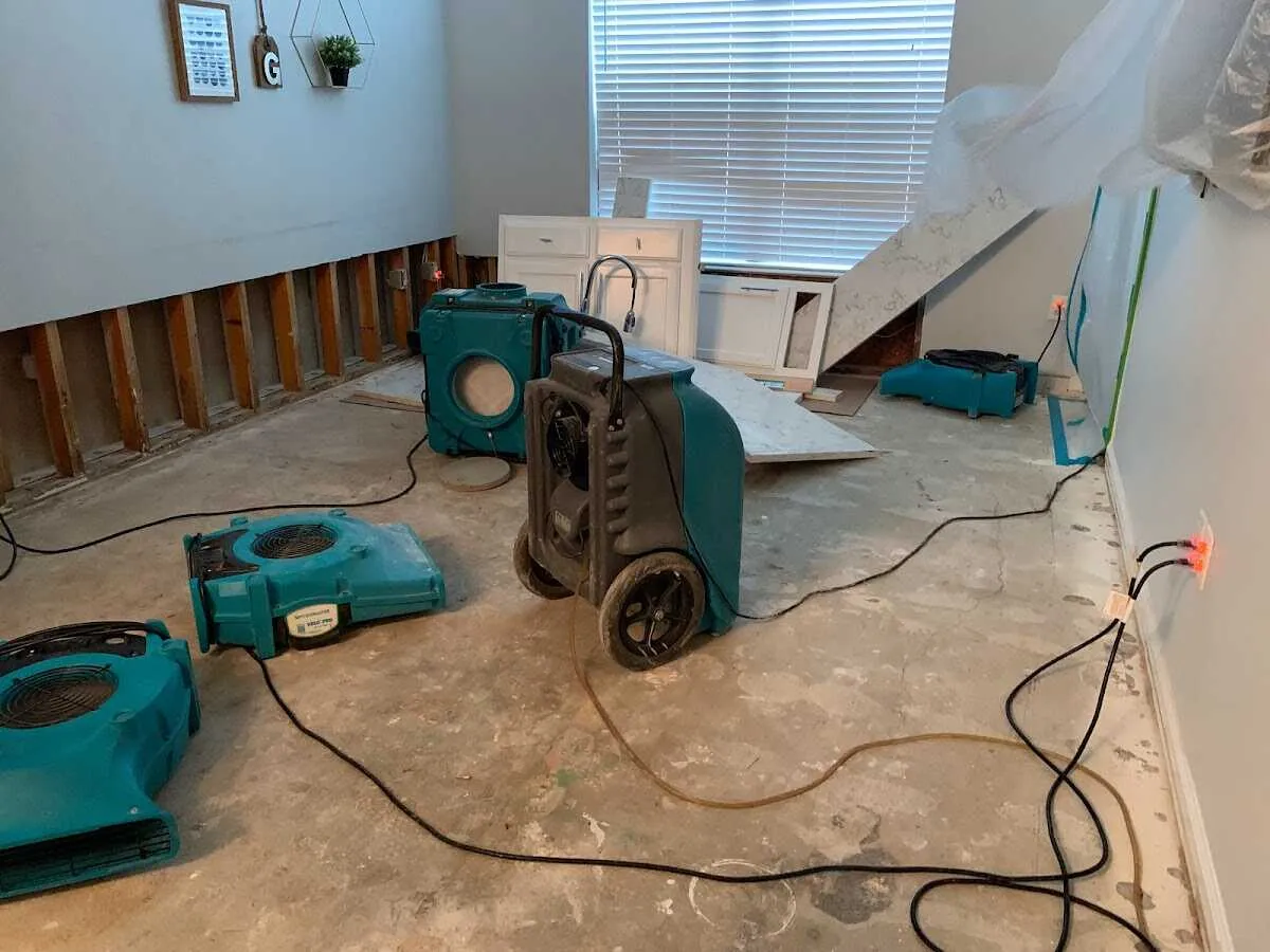 Dehumidifier in flood-cut room for Water Extraction & Removal in Winnetka